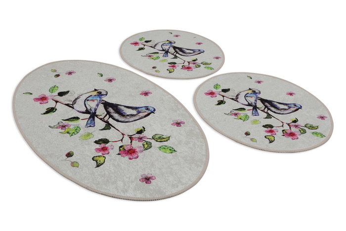Mijölnir Bird Nest Juego de alfombrillas de baño Multicolor